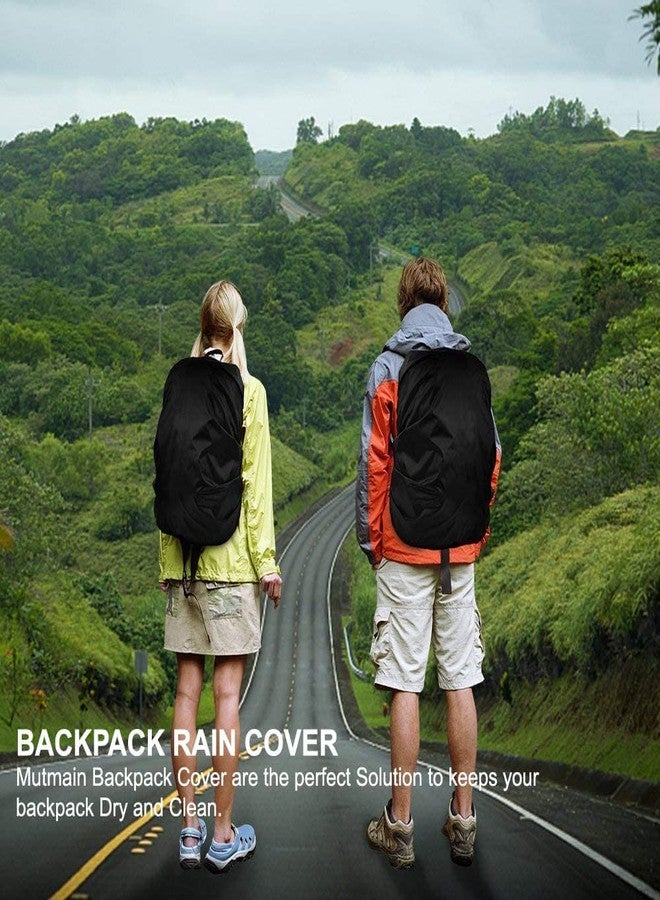 Packcy 2 Pcs Rain Proof Backpack Waterproof Cover with Storage Pouch | Adjustable Elastic Anti-Slip Protector for Laptop, School & Trekking Bags Fits 15L-90L - Image 4